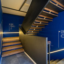 Gartner Innovation Center / Studio BA - Offices Interiors, Stairs, Handrail, Door