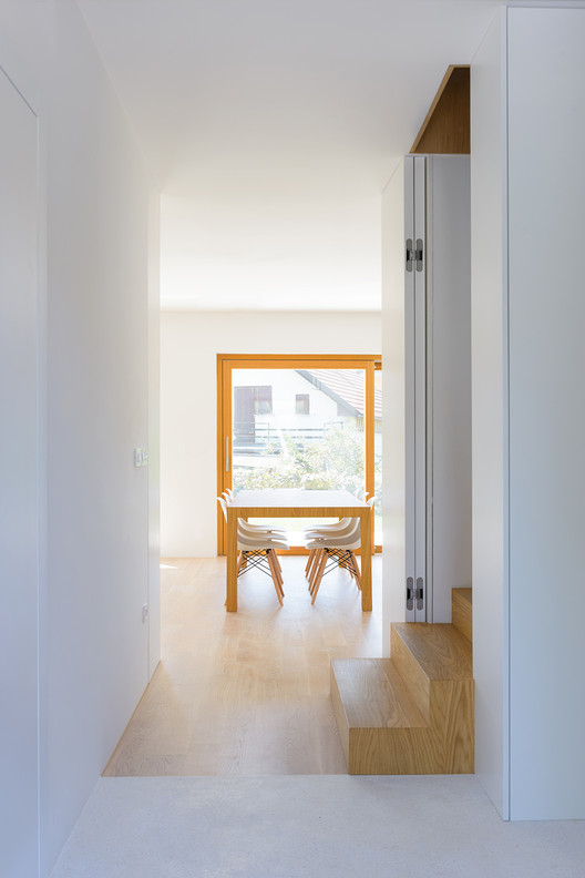 Folding Wall Apartment / Arhitektura d.o.o. - Table, Windows, Stairs, Chair, Bench, Bedroom