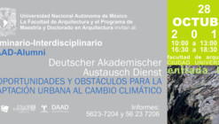 Seminario DAAD-Alumni 'Oportunidades y obstáculos para la adaptación urbana al cambio climático' / Ciudad de México