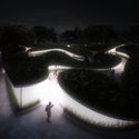 Penda Designs River-Inspired Landscape Pavilion for China’s Garden Expo - Pavilion, Stairs