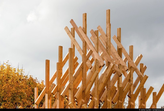 Yure by Kengo Kuma for the Galerie Philippe Gravier  Wood architecture,  Wooden pavilion, Timber architecture