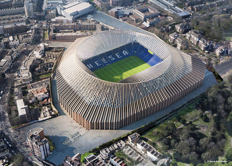 Herzog & de Meuron divulga imagens do novo estádio do Chelsea em Londres - Imagem de Destaque