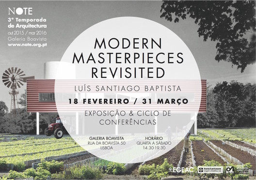 Exposição "Modern Masterpieces Revisited - Luís Santiago Baptista" em Lisboa, via Galeria Note