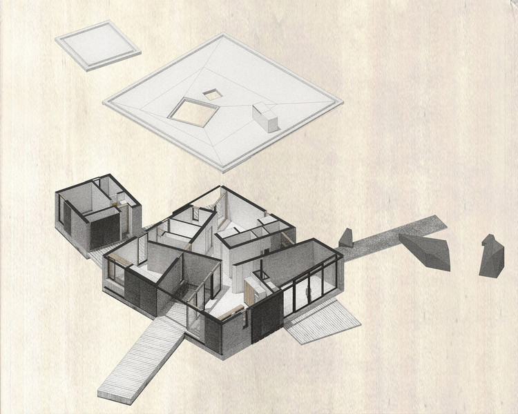 Casa nº 1 em Curacavi – axonométrica