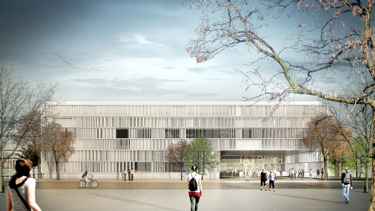 Miba Architects' University of Cyprus Medical School Proposal Combines Lab and Social Space - Facade