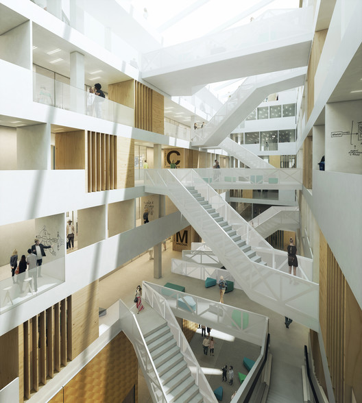 Schmidt Hammer Lassen to Design New Facility for University in Utrecht - Stairs, Handrail