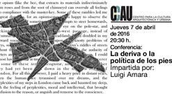 Conferencia CCAU 'La deriva o la política de los pies' por Luigi Amara / Guadalajara