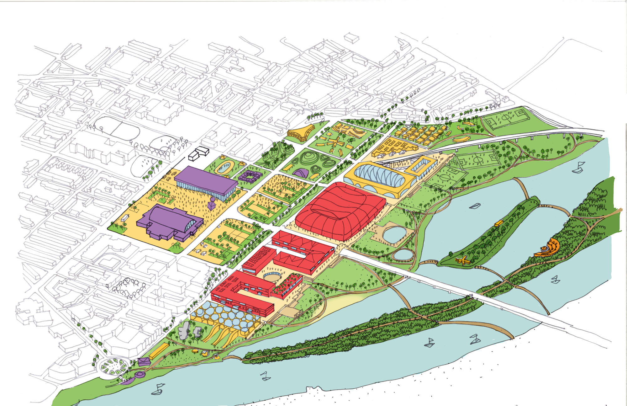 画廊 OMA 大都会建筑事务所公布了华盛顿特区RFK 体育场的新设计方案 - 13