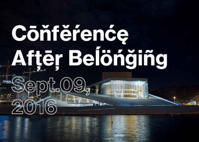 After Belonging Agency Announce Conference Speakers for the 2016 Oslo Architecture Triennale - Image 1 of 4