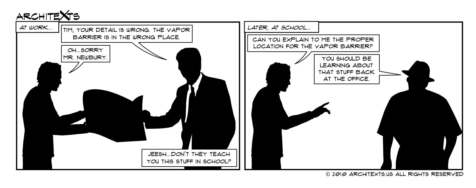 Comic Break "School vs. Work" ArchDaily