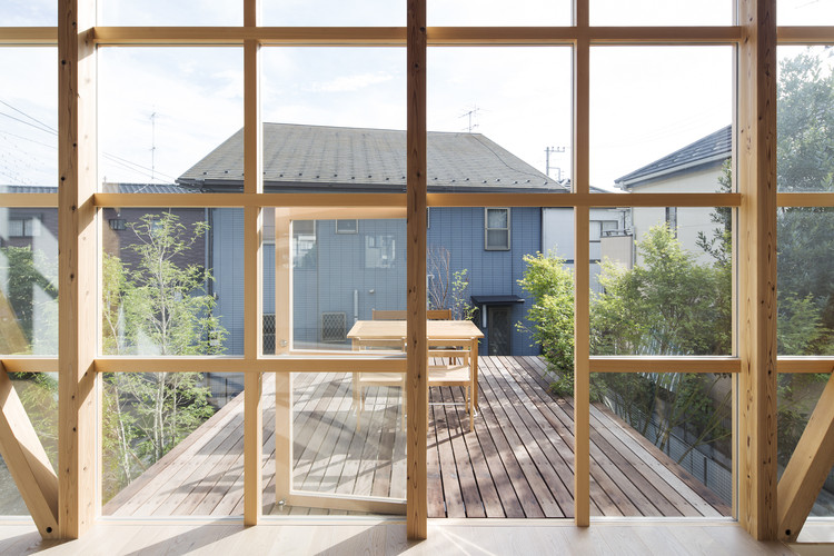 Module Grid House  / Tetsuo Yamaji Architects - Windows, Facade, Deck, Beam, Balcony