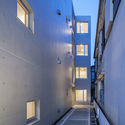 Modelia Days Nakanobu  / Ryuichi Sasaki / Sasaki Architecture  + Rieko Okumura/Atelier O - Apartments, Facade, Handrail, Stairs