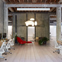 VSCO  / debartolo architects - Offices Interiors, Patio, Beam, Door, Table, Chair