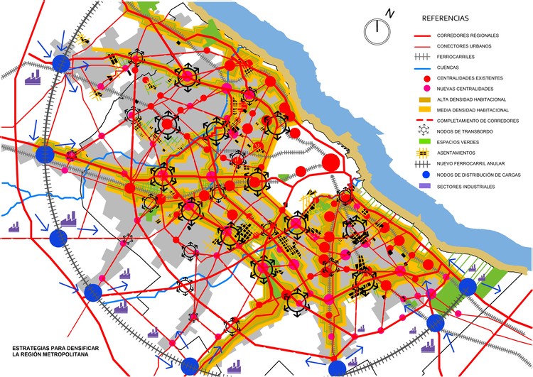 Densificar a região metropolitana: Estratégias e ações para uma cidade mais compacta e eficiente / Guillermo Tella e Martín Muñoz, Estratégias para adensar a região metropolitana de Buenos Aires. Image Cortesia de Dr. Arq. Guillermo Tella e Lic. (Urb.) Martín Muñoz