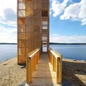 Periscope Tower / OOPEAA - Watching Tower, Stairs, Handrail, Facade, Coast