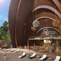 Arqmov Workshop diseña centro ecoturístico en la Riviera Maya, México - Cabañas & Lodges, Fachada, Arcada, Arco, Iluminación, Sillas