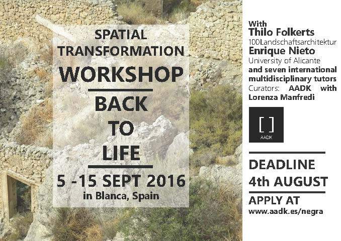 Spatial Transformation Workshop - Back To Life | ArchDaily