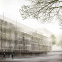 Tomas Ghisellini Architects Propose Shimmering Extension to the Italian Institute of Culture in Paris - Facade, Arch