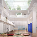 Nabil Gholam Architects Propose Unusual "Art Oasis" in Saudi Arabia - Kitchen, Facade, Table