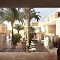 Urban Agency and OUALALOU+CHOI Collaborate to Create an Adult Educational Desert Oasis - Courtyard, Facade, Arch