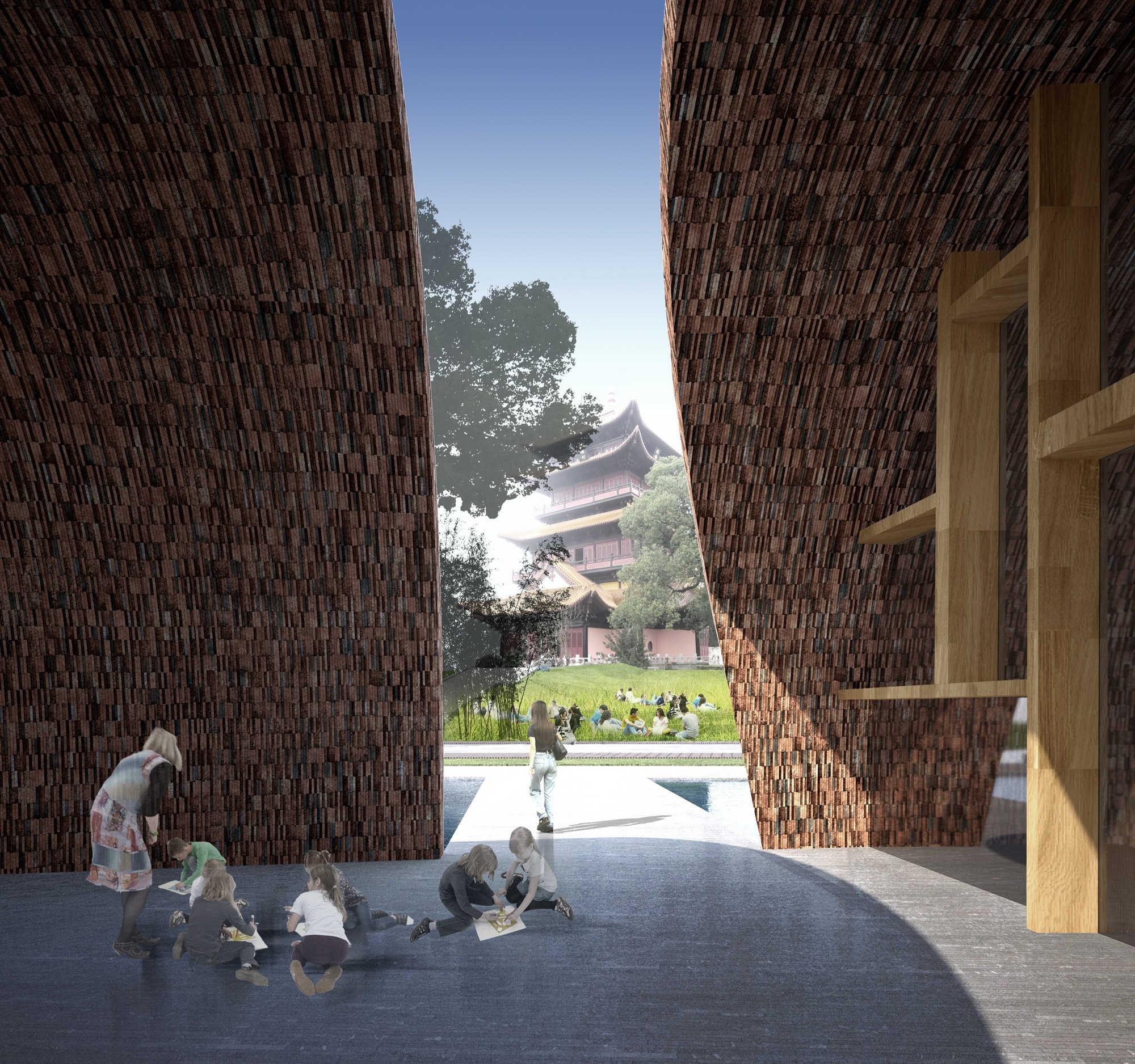 画廊 朱锫建筑事务所设计了灵感来自中国古代陶瓷窑的拱形博物馆 - 9