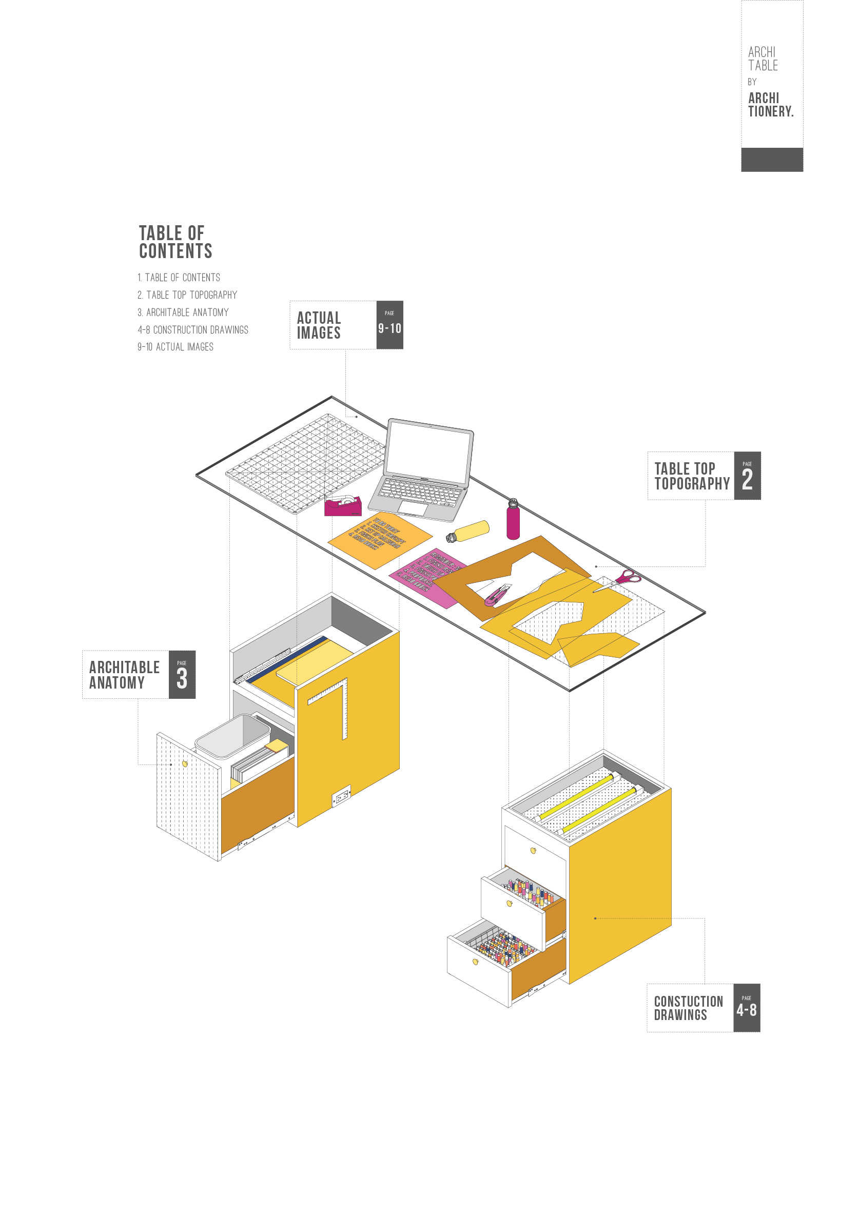 Gallery of 42 Sketches, Drawings and Diagrams of Desks and Architecture