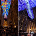 Artist Miguel Chevalier Projects Imaginary Starscapes onto the Ceiling of a Gothic Cathedral in Paris - Image 2 of 4