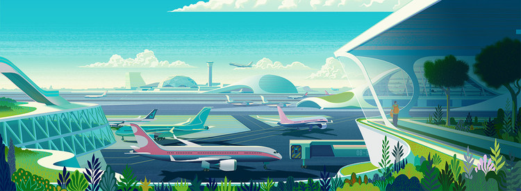 Heathrow Illustrations Envision the Future of Sustainable Airports - More Images