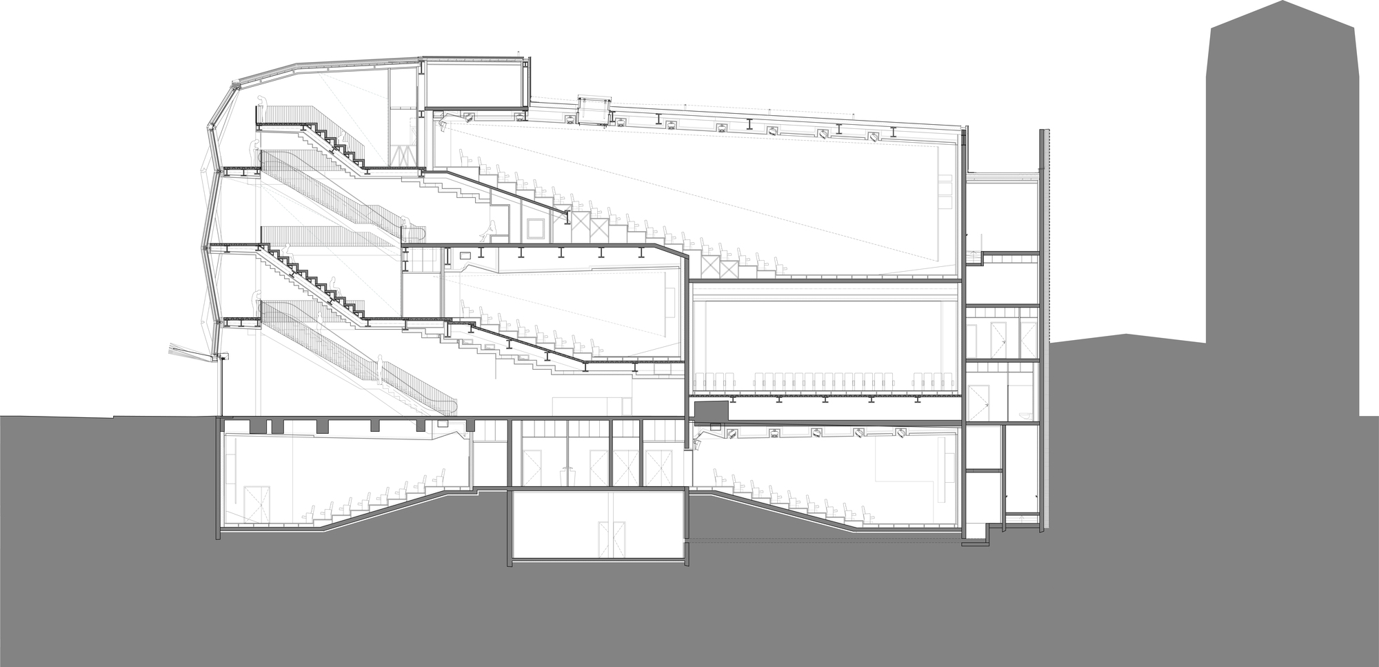 3д чертеж кинотеатра симферополь Gallery of Gaumont-Pathé Alésia Cinemas / Manuelle Gautrand Architecture - 25