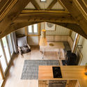 Oak Cabin  / Out of the Valley - Interior Photography, Small Scale, Arch, Arcade, Chair