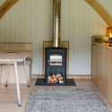 Oak Cabin  / Out of the Valley - Interior Photography, Small Scale, Kitchen, Lighting, Table