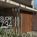 Edificio Sucre 734 / Carlos Levit + del Puerto Sardin Arquitectos - Residencial, Jardín, Fachada