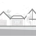 Backwater long section - Ng&ocirc;i nh&agrave; với 3 khối m&aacute;i dốc được ốp gỗ ấn tượng
