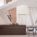 Loft Panzerhalle / smartvoll - Loft, Facade, Arch, Handrail, Chair, Table