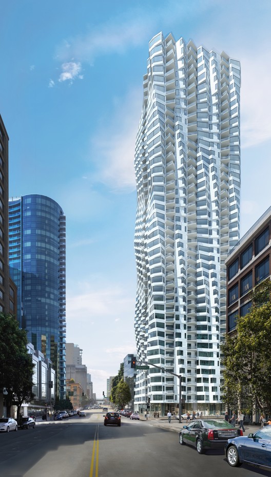 Studio Gang's proposal for Folsom Tower in San Francisco. Image Courtesy of Studio Gang