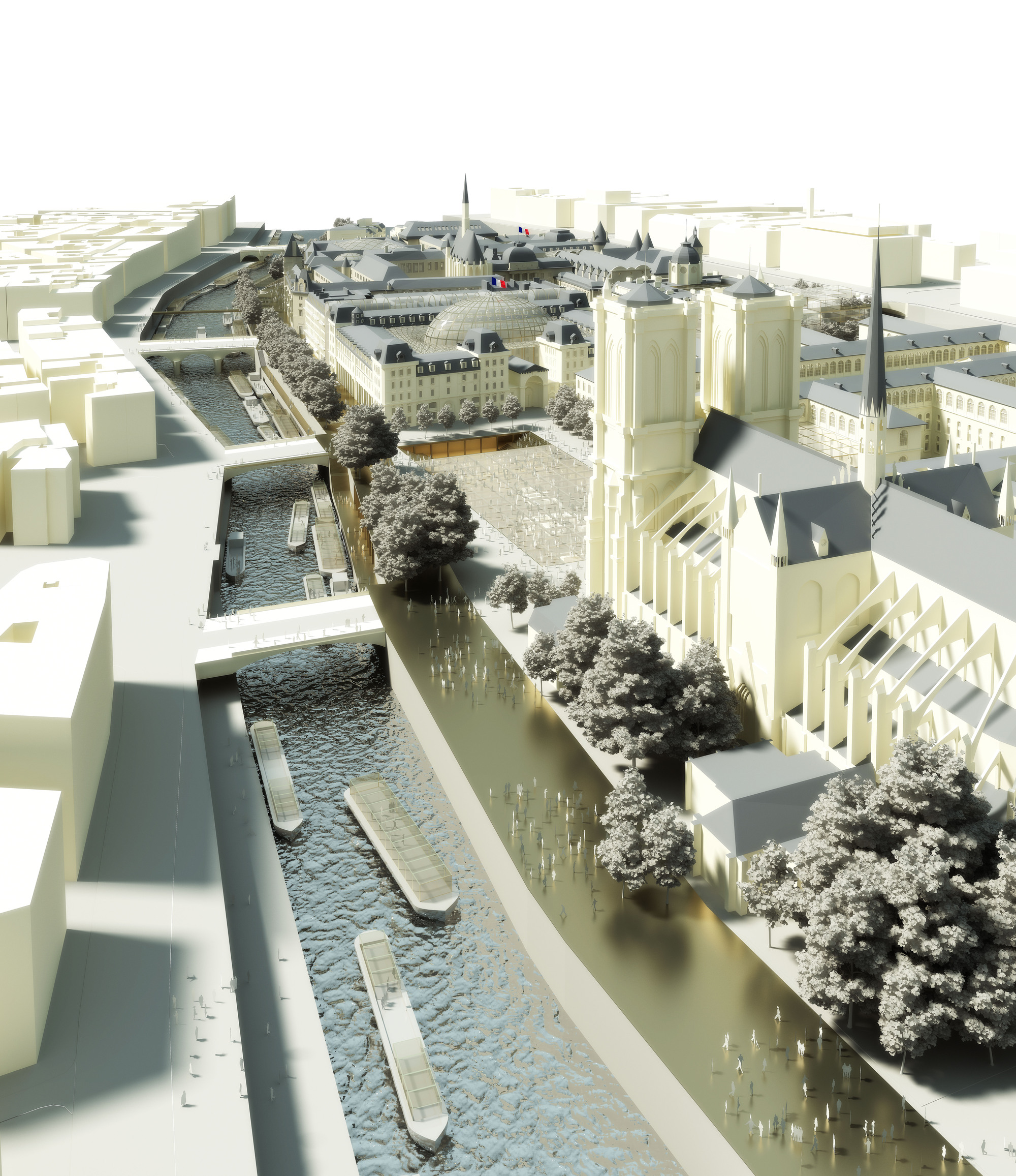 Gallery of Dominique Perrault Proposes "Island Monument" Plan For the