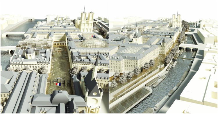 Dominique Perrault Proposes Island Monument Plan For the Île de la Cité in Paris - More Images