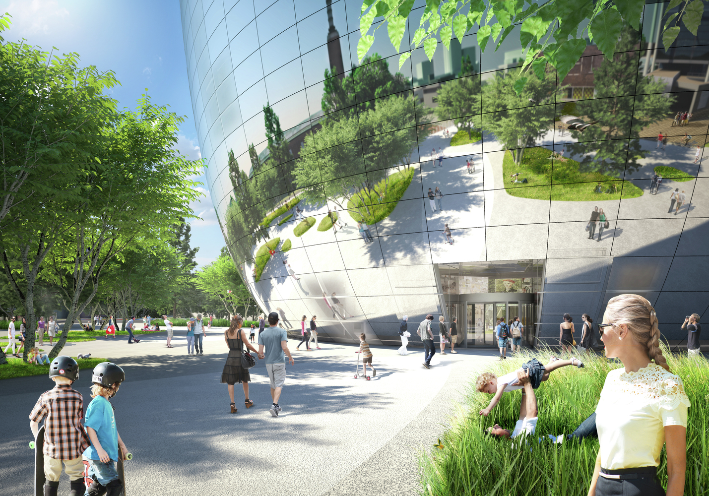 MVRDV Breaks Ground on Reflective Public Art Depot in Rotterdam ArchDaily