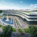 Calligraphy-Inspired Lakeside Hotel Proposed as the Centerpiece of Shanghai's Fengxian District - Image 4 of 4