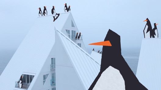 Animação transforma o projeto "The Iceberg" em um paraíso para pinguins