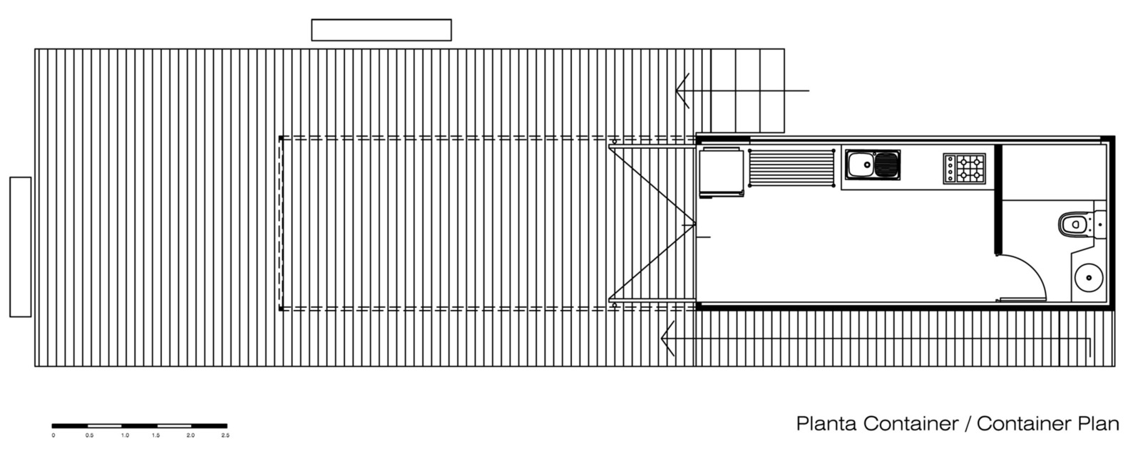 Arquitectura con Containers: ejemplos en planta para resolver sus restricciones físicas - Imagen 10 de 52