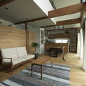 Konan-House / ALTS Design Office - Houses, Beam, Facade, Table, Chair