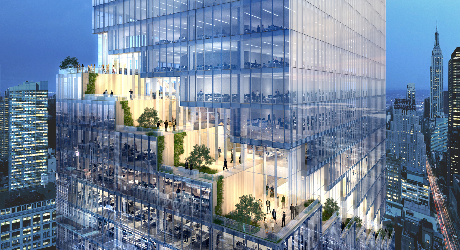 Developer Secures Air Rights for BIG's Spiraling New York Office Tower