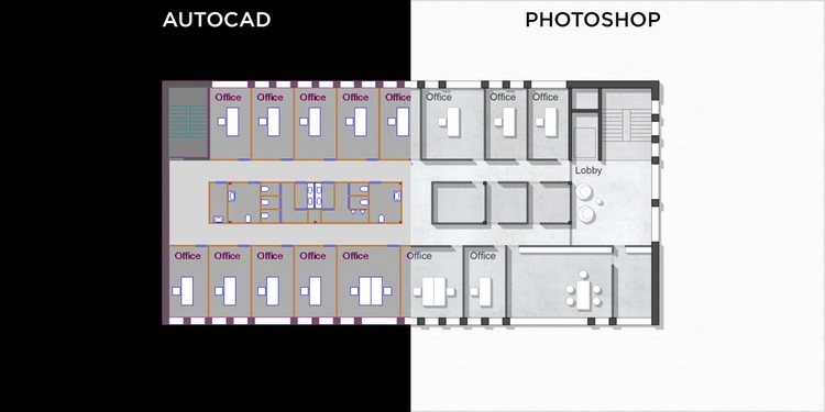 如何用 Photoshop 制作一张漂亮的建筑平面图  - 主图