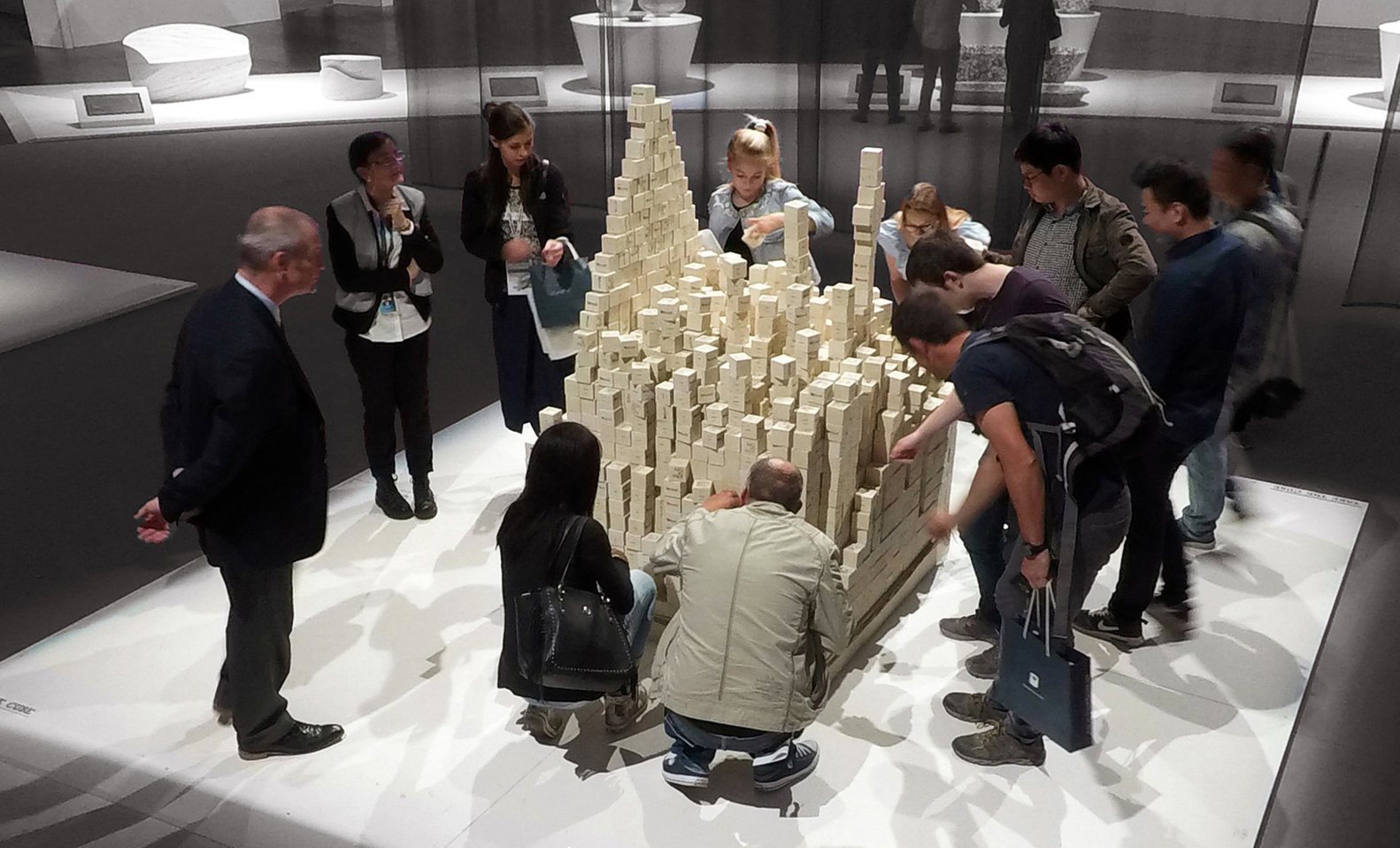 OPEN Architecture Creates “Disappearing” Stone Installation for Marmomac Festival - Lighting, Table