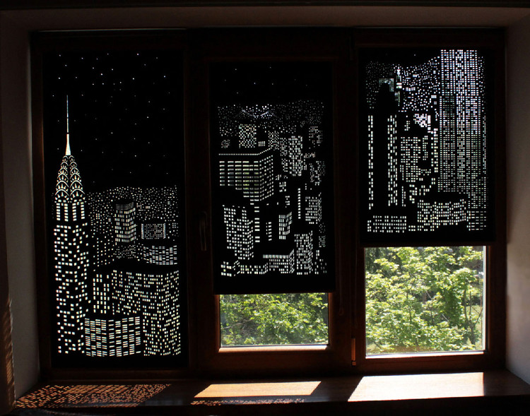 Add Style and Pizzazz to Your Living Space With These Dazzling Cityscape Curtains - Detail