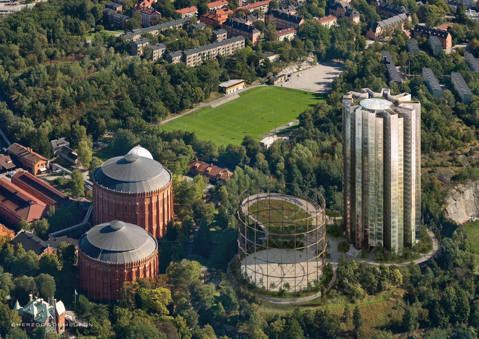 Herzog & de Meuron to Transform Gasholder into Residential