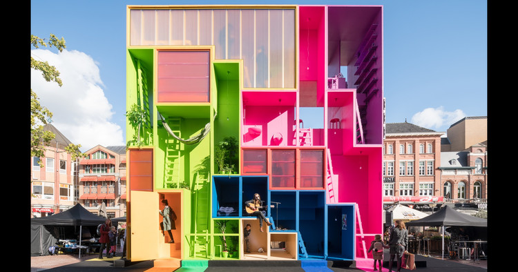 MVRDV 在2017荷兰设计周设计五彩俄罗斯方块旅馆，展示未来居住形态 - 更多图片
