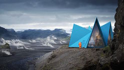 Striking Easily Assembled Cabins Will become Symbols for Shelter and Safety Along Remote Trekking Paths 