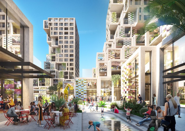 MVRDV Unveils Pixelated Mixed-Use Community Around BIG-Designed Plaza in Abu Dhabi - Windows